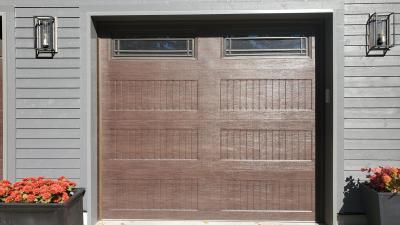 Brand new 2 – 8x8 Classic walnut recessed ranch grove doors with prairie inserts/clear window